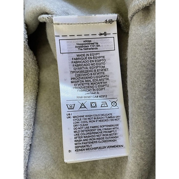 Adidas Mens XL Tall Gray Jacket 1/4 Zipper Terrycloth Mid weight NWT N7 - Picture 8 of 10